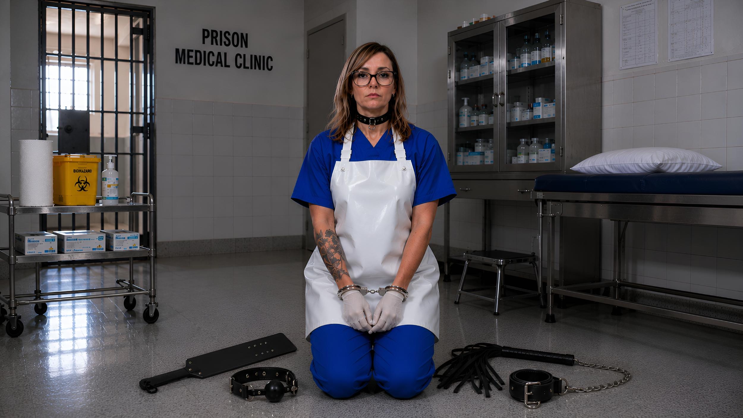 Dr. Eve submissive tools and medical fetish prison equipment