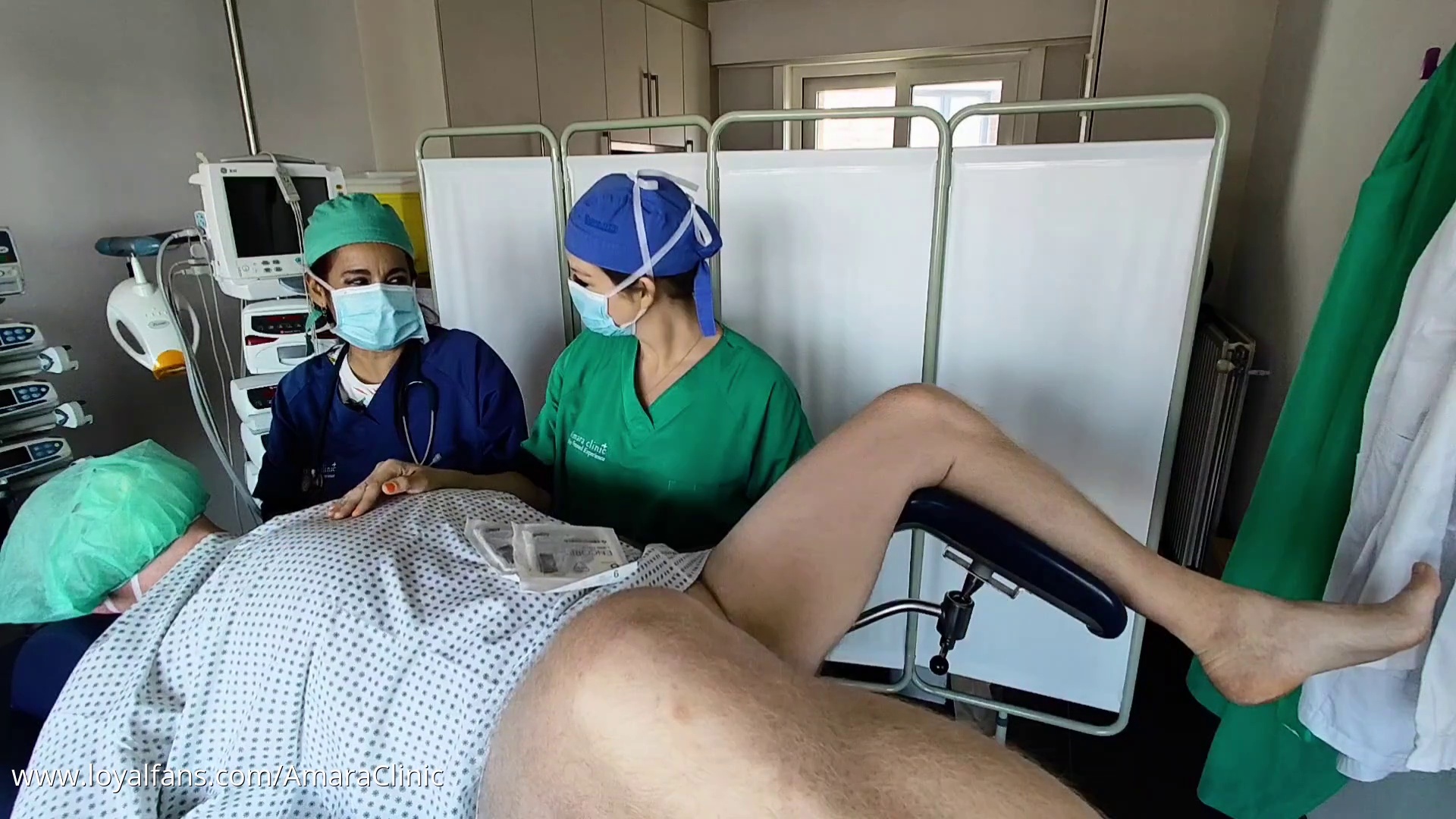 Today we show off our encore Ansell latex gloves. Our patient is waiting, while we make him horny with the snapping sound of our gloves video preview