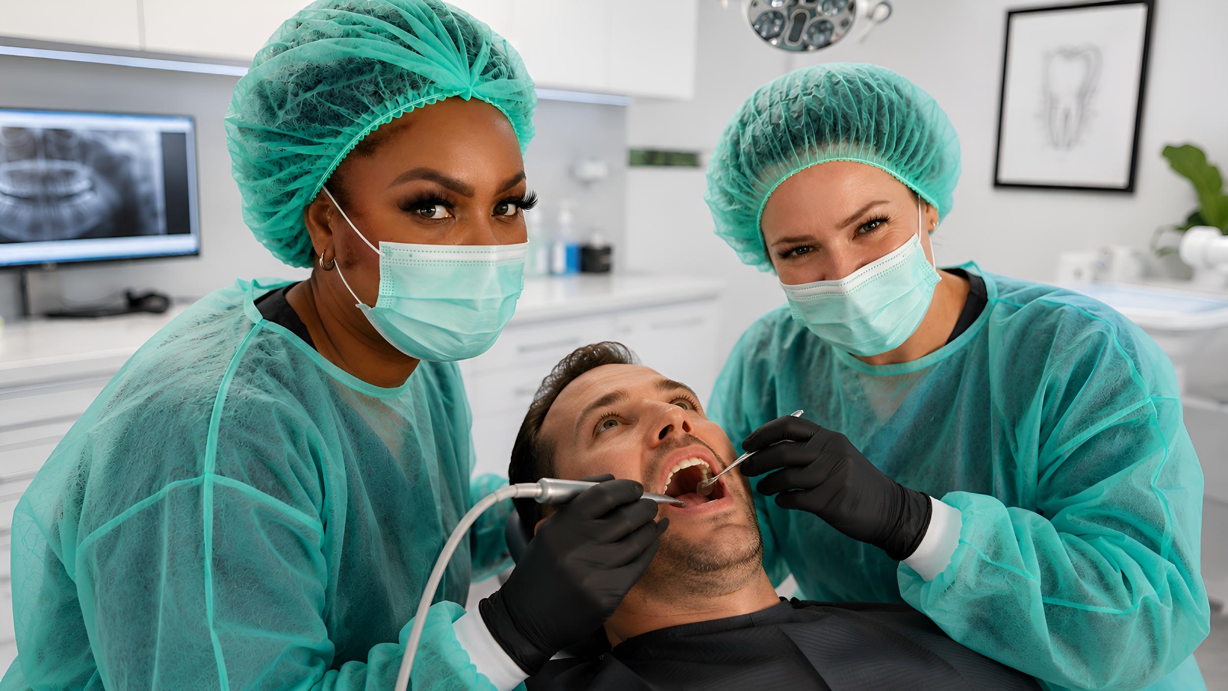 Dental fetish clinical session with Mistress Katharina Amara